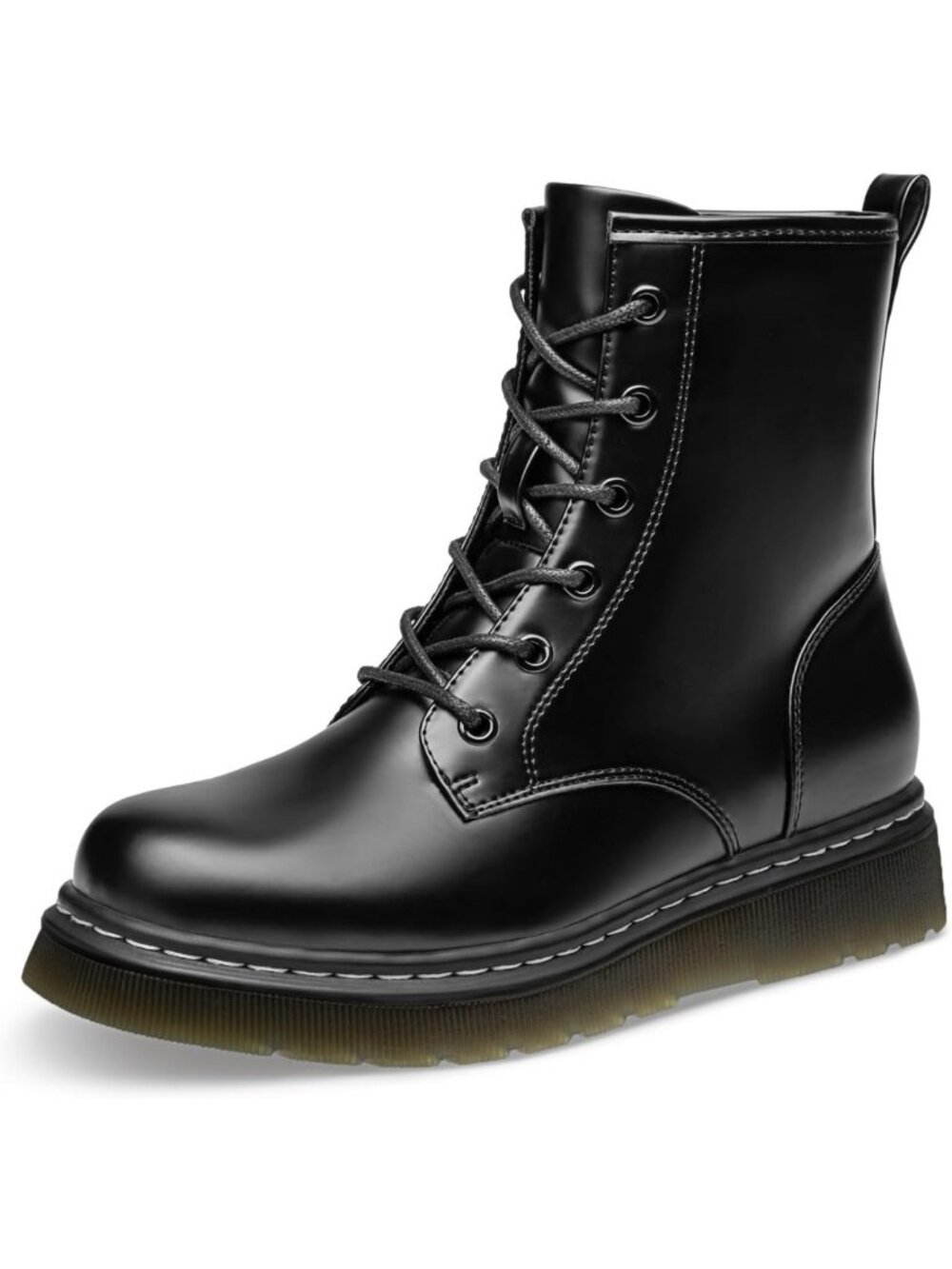 Stylish Lace-Up Low Platform Combat Ankle Boots for Women - Trendy & Comfortable